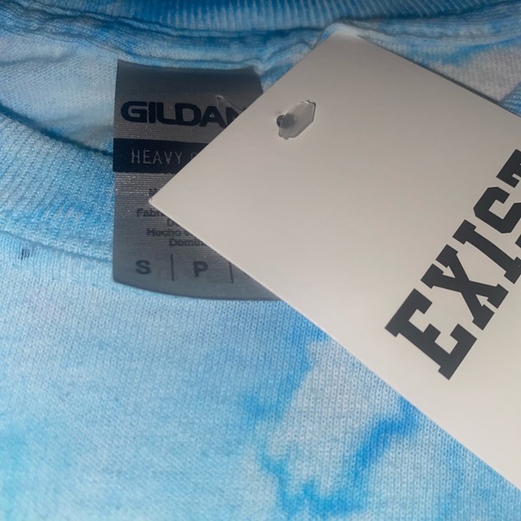 Gildan Blue and Pink Destin Florida Surf The Sun Anchor Tie Dye T-Shirt - Picture 3 of 3